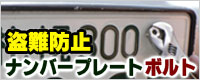 ナンバープレート盗難防止ボルト